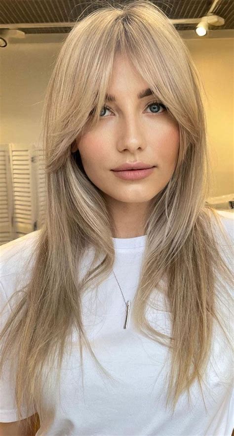 blonde curtain bangs|curtain bangs blonde long hair.